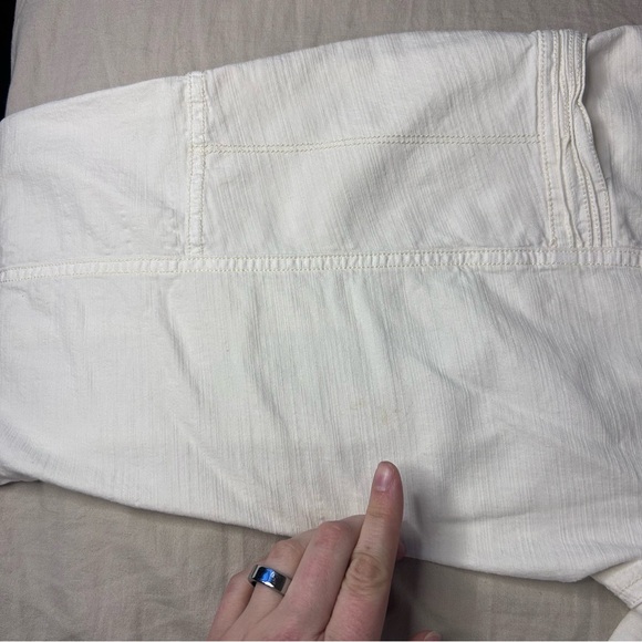 Anthropologie Cream Cargo Jogger Pants - Picture 8 of 8